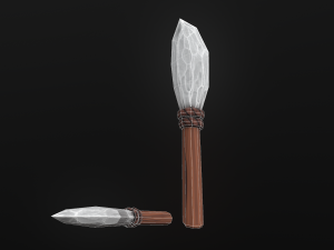 primitive stone knife 3D Model