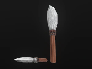 primitive stone knife 3D Model