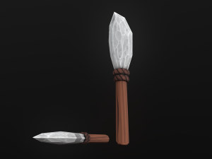 primitive stone knife 3D Model