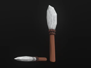 primitive stone knife 3D Model