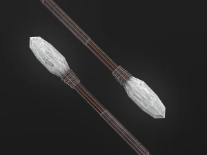 primitive stone spear 3D Model