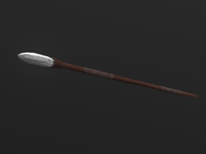 primitive stone spear 3D मॉडल