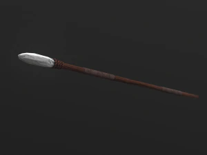 primitive stone spear 3D Model