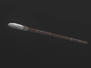 primitive stone spear 3D Model