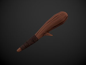 primitive wooden blunt 3D मॉडल