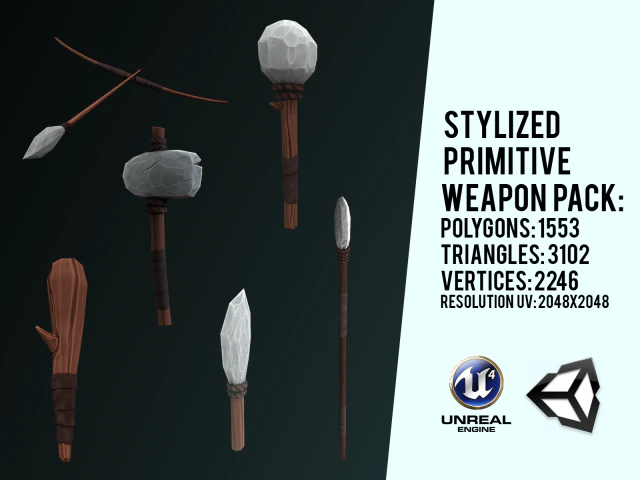 stylized primitive pack 3D Model .c4d .max .obj .3ds .fbx .stl .blend 