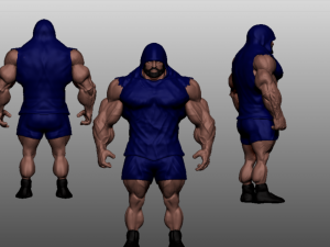 base mesh muscle Model 3D