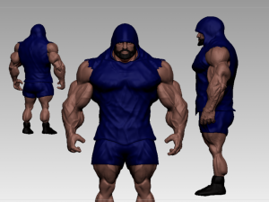 base mesh muscle Model 3D