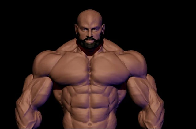 Base mesh muscle 2 3D Model .c4d .max .obj .3ds .fbx .stl .blend 