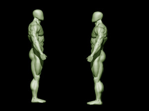 Bodybuilder base mesh 2 3D मॉडल