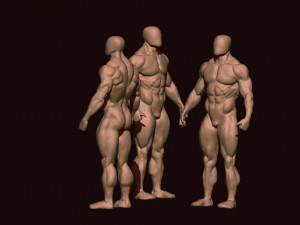 Bodybuilder base mesh 2 3D मॉडल