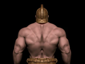 Bodybuilder base mesh warriors 3D Model