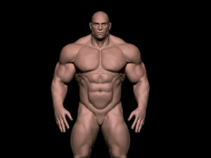 Bodybuilder base mesh warriors 3D Model