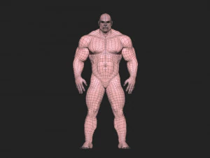 Bodybuilder base mesh warriors 3D Model
