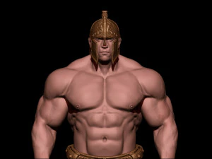 Bodybuilder base mesh warriors 3D Model