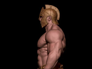 Bodybuilder base mesh warriors 3D Model