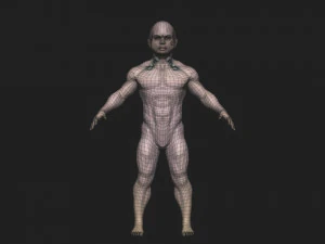Boy bodybuilder 3D Model