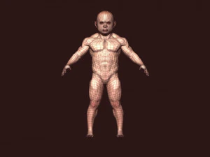 Boy bodybuilder 3D Model