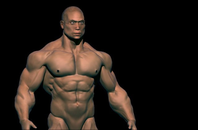 Chinese bodybuilder Modelo 3D .c4d .max .obj .3ds .fbx .stl .blend 