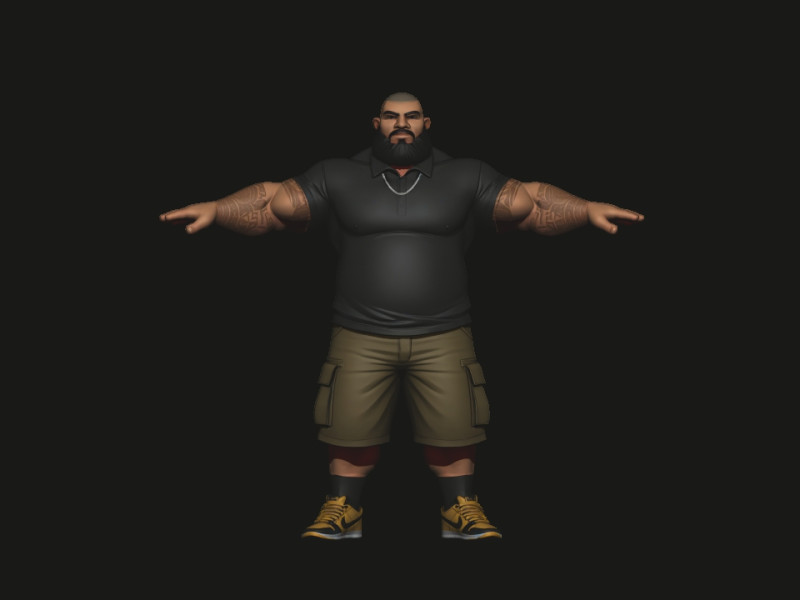 Fisiculturista Modelo 3D .c4d .max .obj .3ds .fbx .stl .blend 