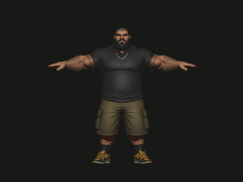 Culturiste Modèle 3D .c4d .max .obj .3ds .fbx .stl .blend 