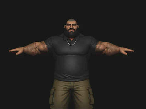 Culturiste Modèle 3D