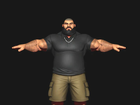 Culturiste Modèle 3D