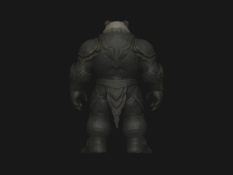 Panda preoccupato Modello 3D