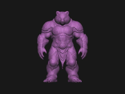 Panda preoccupato Modello 3D