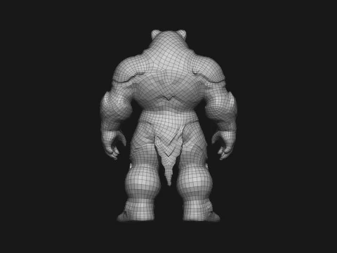 Panda preoccupato Modello 3D