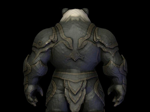 Panda preoccupato Modello 3D