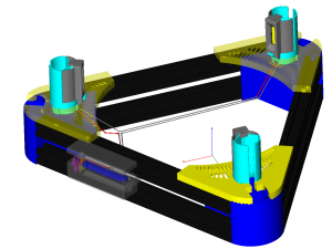 anycubic kossel delta plus corner fills fits 240mm dia version and light bars Modello di stampa 3D