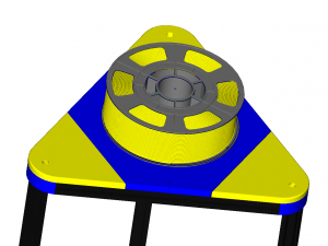 kossel delta plus top cover spool holder fits 240mm dia bed Modelo de Impressão 3D
