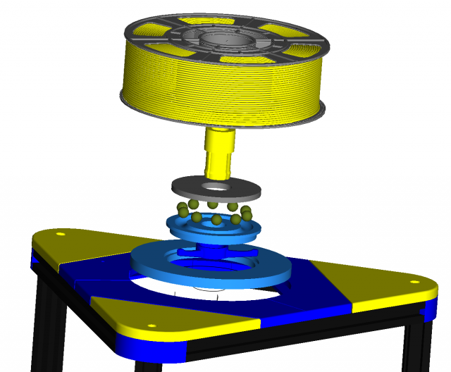kossel delta plus top cover spool holder fits 240mm dia bed Modelo de Impressão 3D .c4d .max .obj .3ds .fbx .stl .blend 
