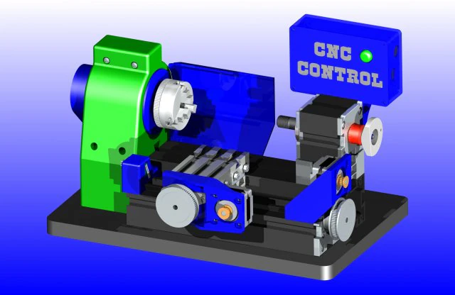 중국 마이크로 선반 3D 프린트 모델 .c4d .max .obj .3ds .fbx .stl .blend 