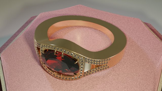 ruby ring 3D Принт Модель .c4d .max .obj .3ds .fbx .stl .blend 