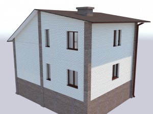 3d model classic country house-cottage 3D Модель