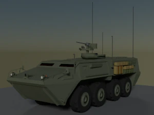 armored personnel carrier apc 3D Model