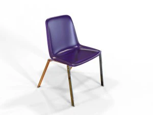 şeffaf plastik sandalye 3D Model