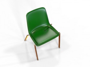 clear plastic chair Modèle 3D