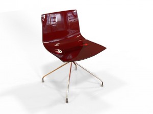 red smoking chair 3D Model
