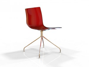 red smoking chair 3D Model