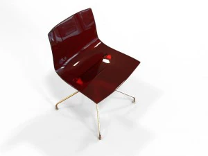 red smoking chair 3D Model