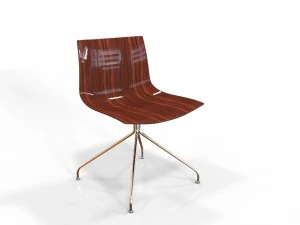 red smoking chair 3D Model