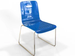 등받이가 열리는 의자 3D 모델