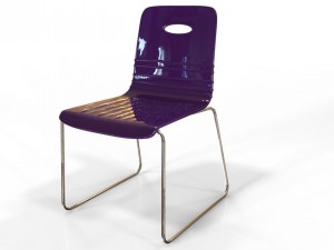 back-open chair Modello 3D