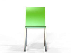 green clear chair Modello 3D