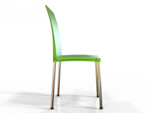 green clear chair Modello 3D