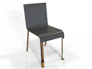 siyah sandalye 3D Model