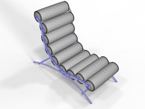 long chair Modèle 3D